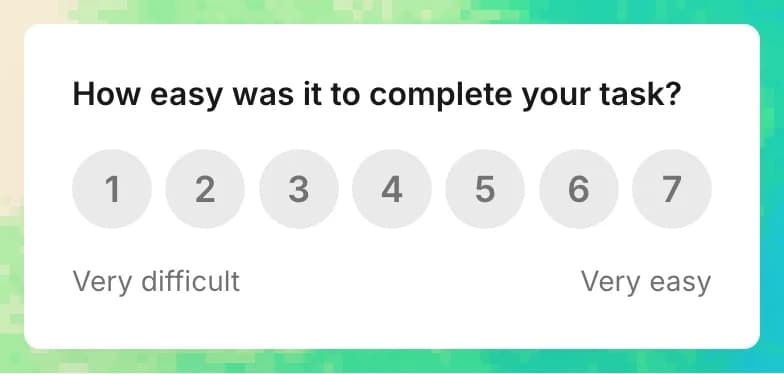 Customer Effort Survey widget