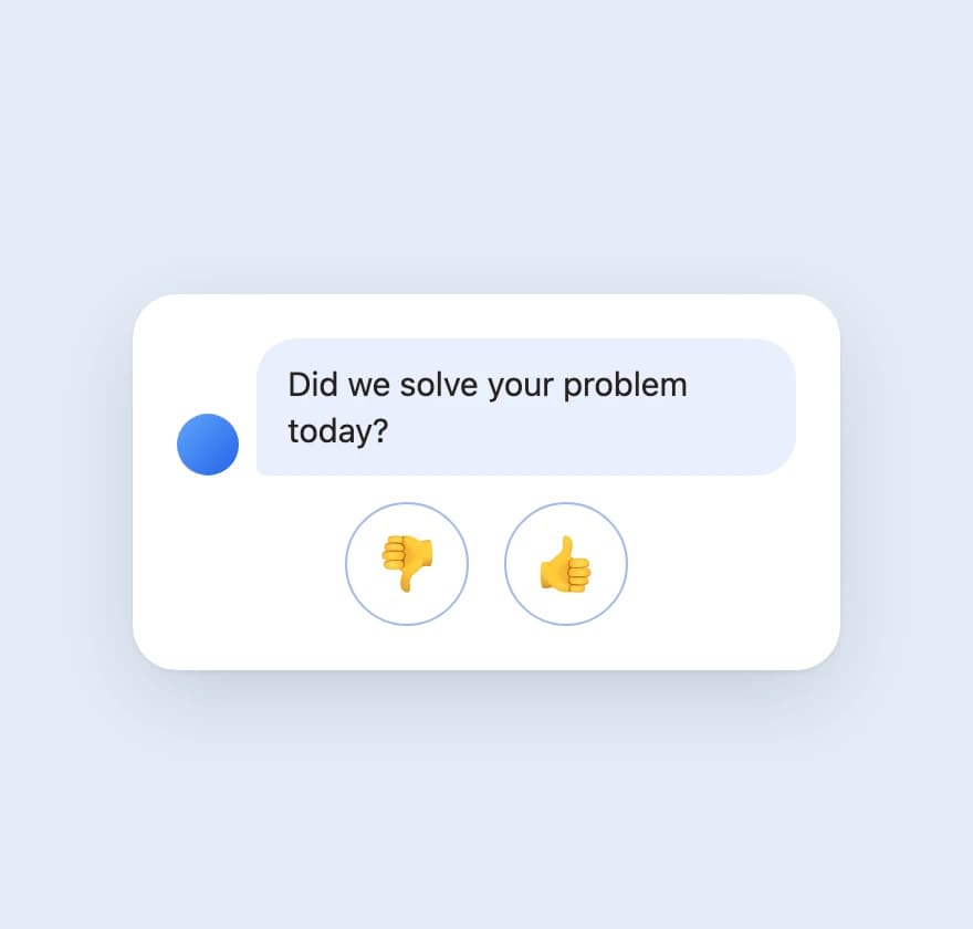 Survey widget in the Chat style
