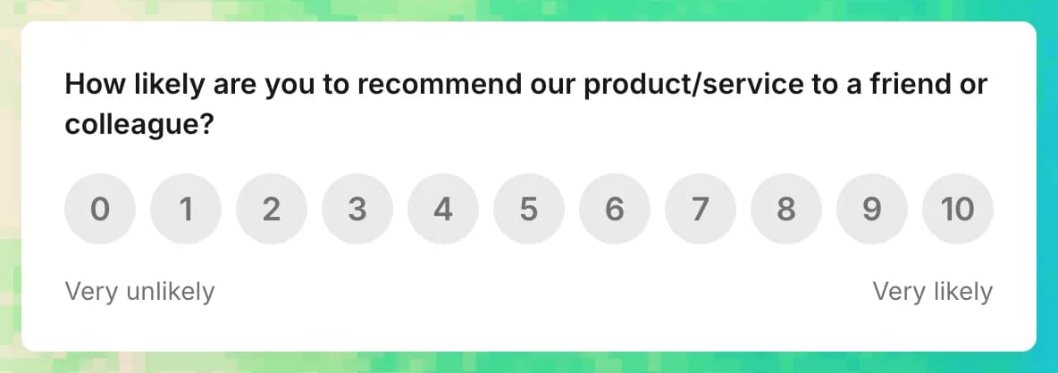 Customer Loyalty Survey widget