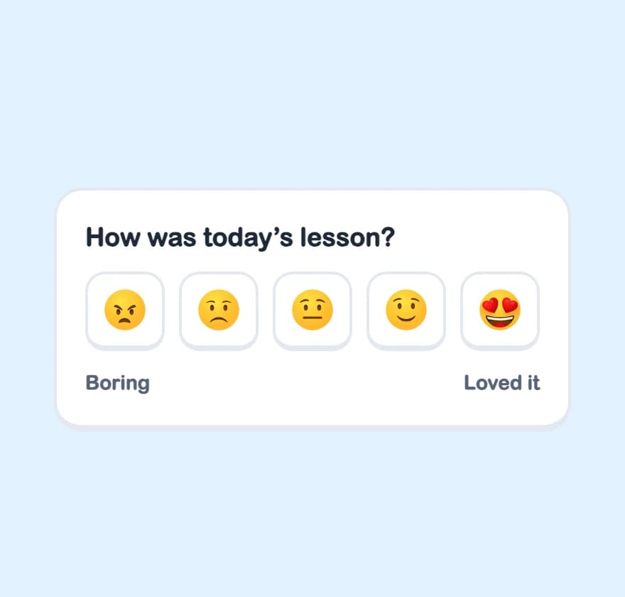 Survey widget in the Playful style