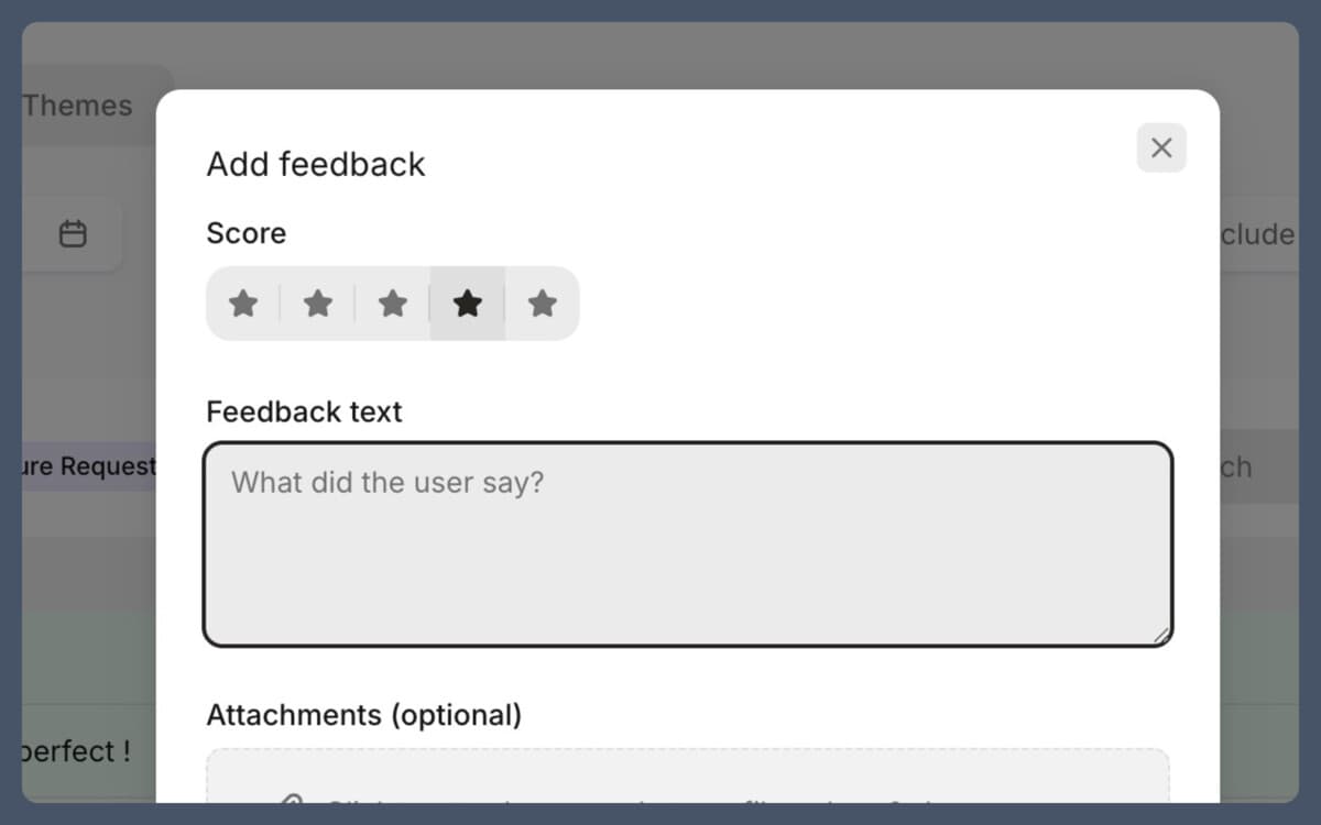 Add Feedback Manually