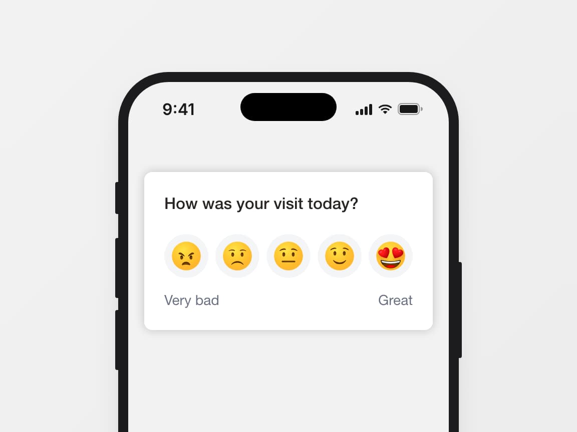 Phone with a survey page opened from a QR code