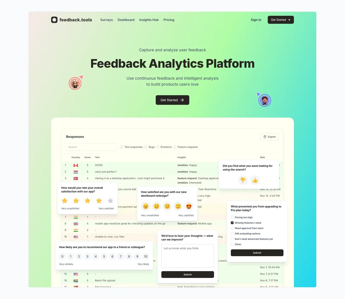feedback.tools Screenshot