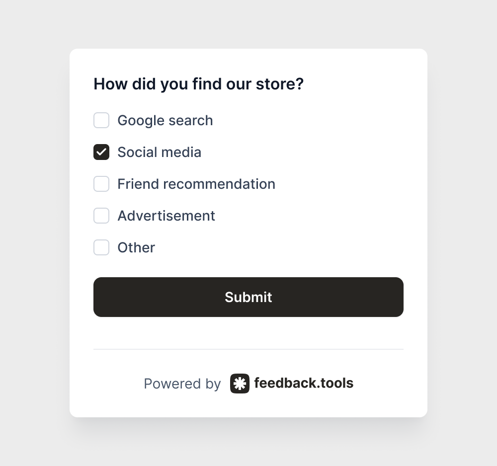 How did you find our store?