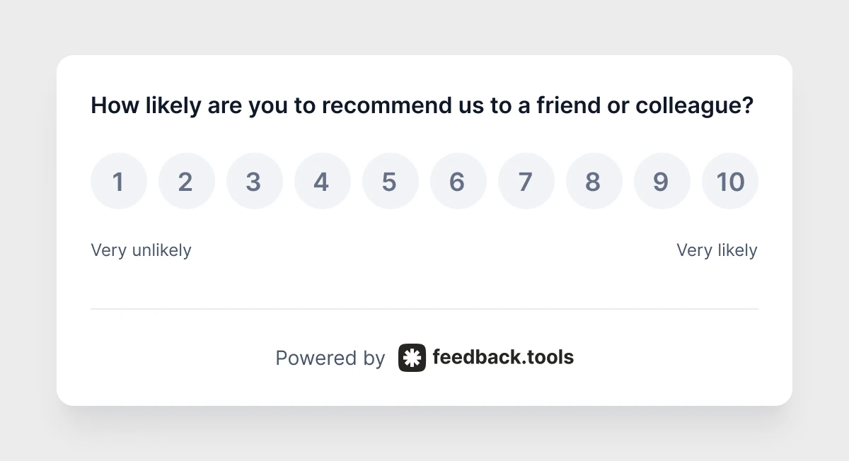 How likely are you to recommend us to a friend or colleague?