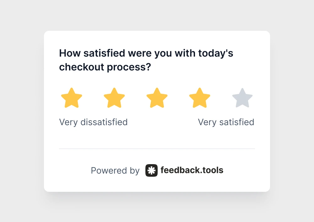 How satisfied were you with today's checkout process?