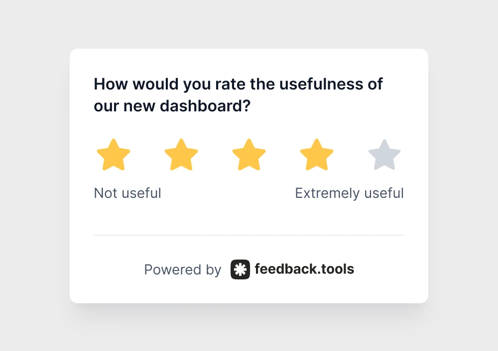 How would you rate the usefulness of our new dashboard?