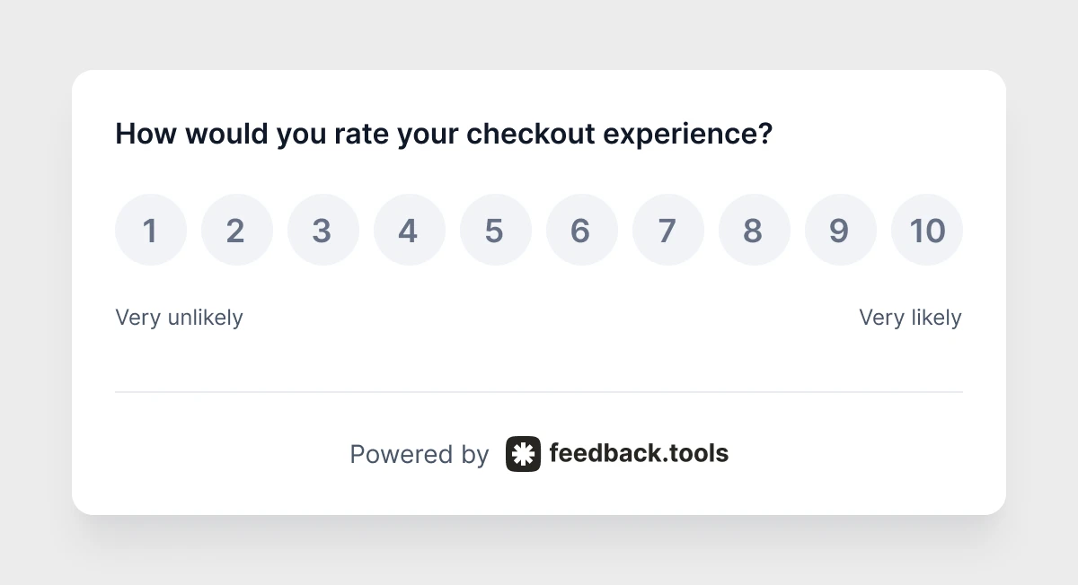 How would you rate your checkout experience?