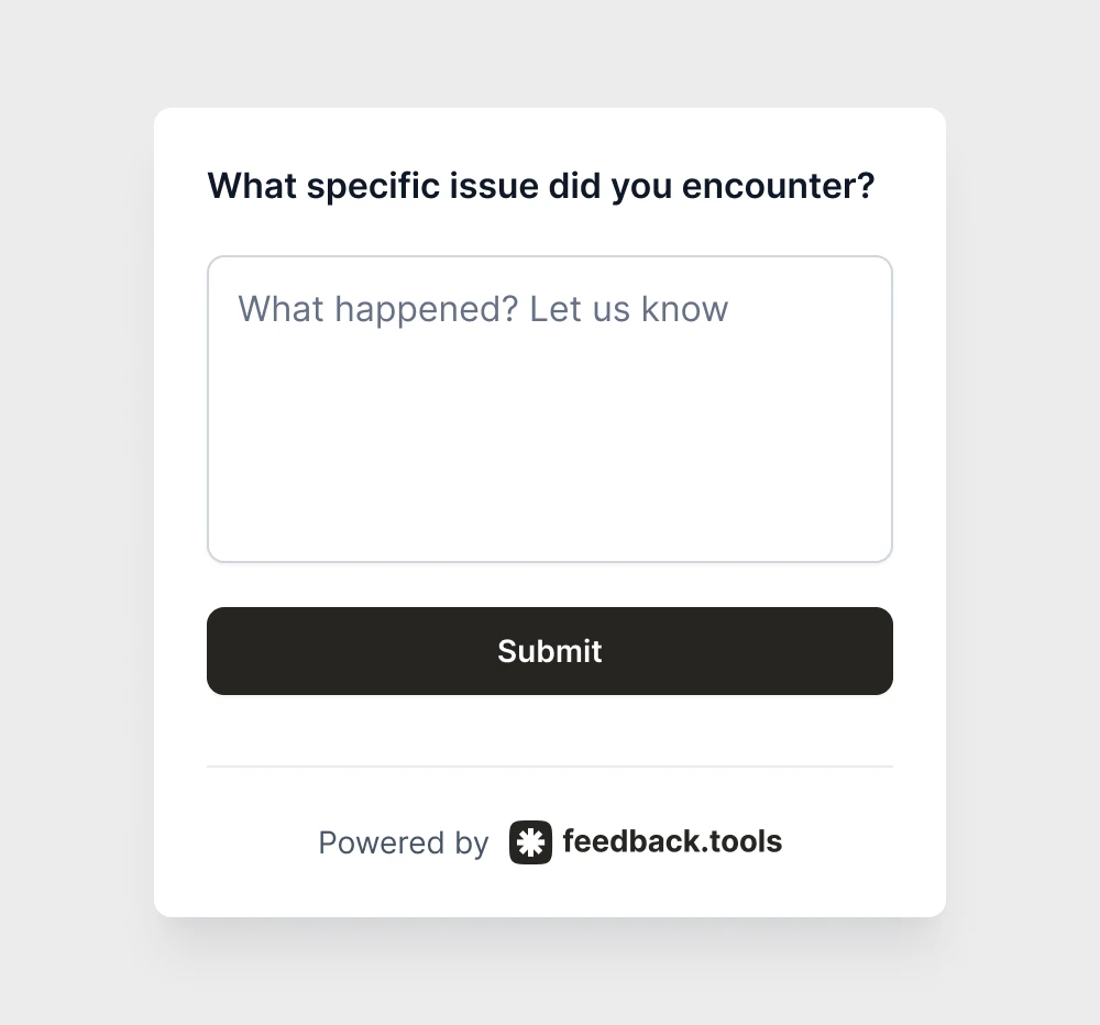What specific issue did you encounter?