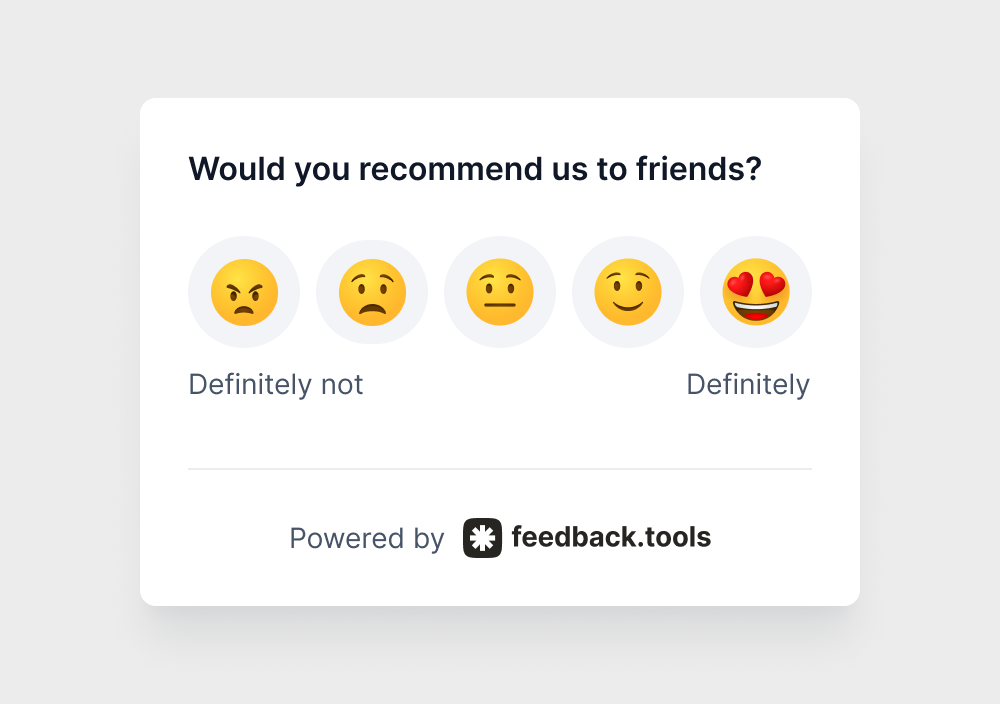 Would you recommend us to friends?